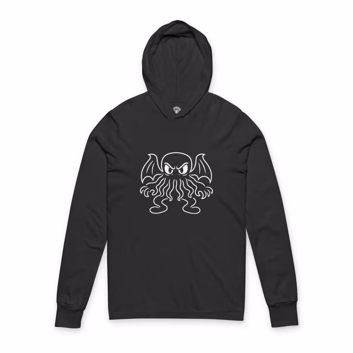 Rubber Hose Cthulhu Cartoon Horror Hooded Long Sleeve Tee